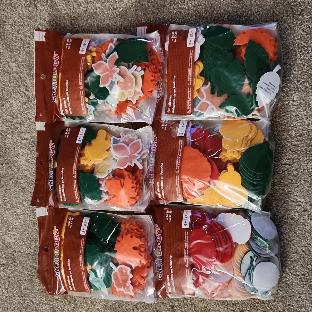 Creatology Fall leaves felt stickers